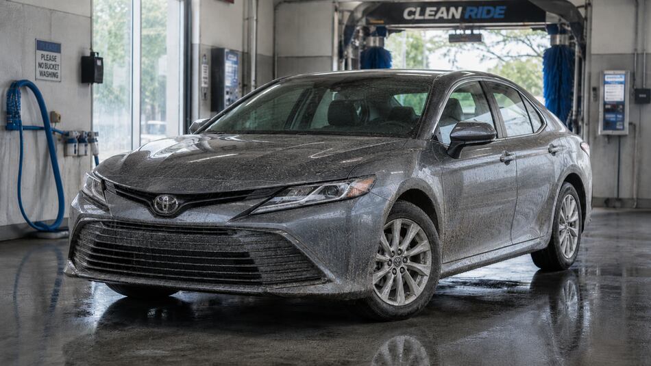Car exterior before washing — dusty and dirty